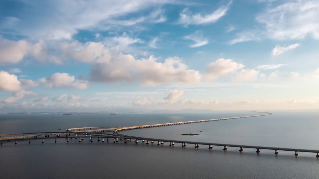 青岛胶州湾跨海大桥视频素材