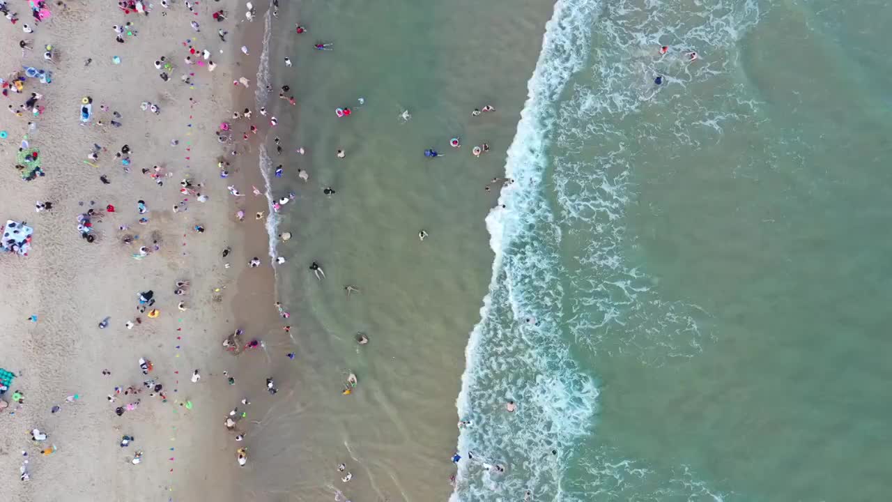 航拍阳江海陵岛十里银滩视频素材