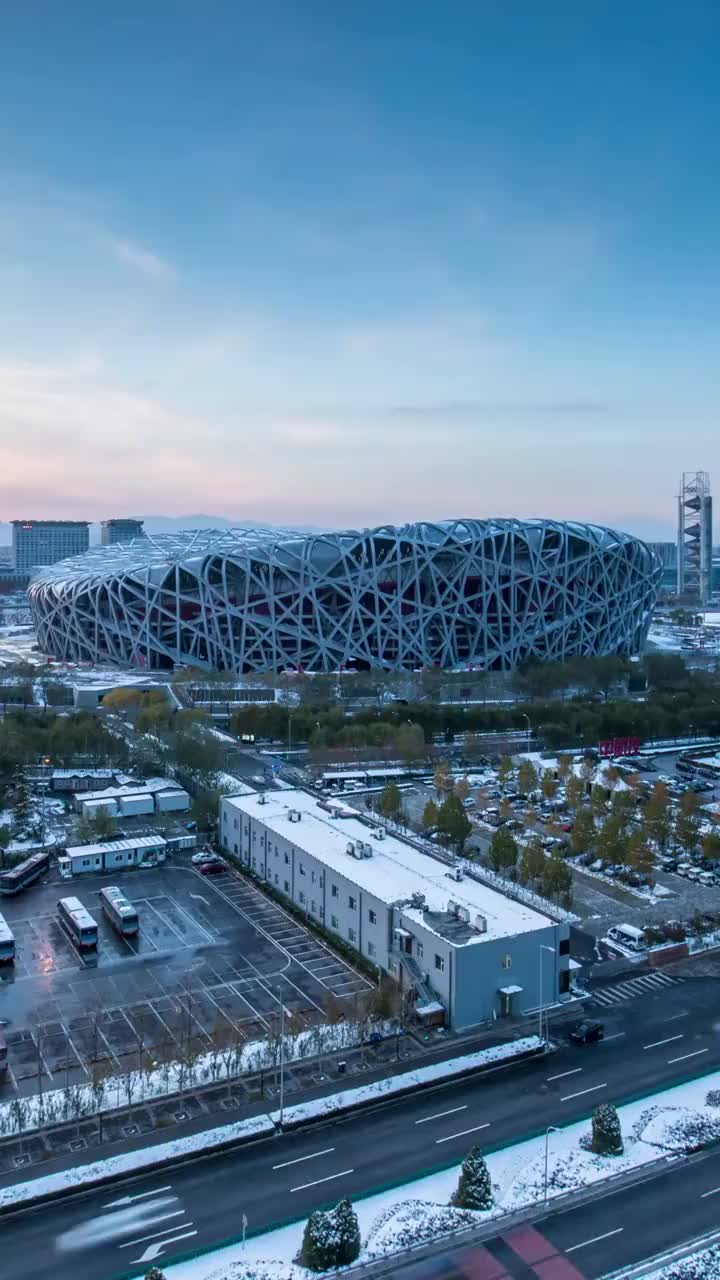 北京鸟巢风景视频素材