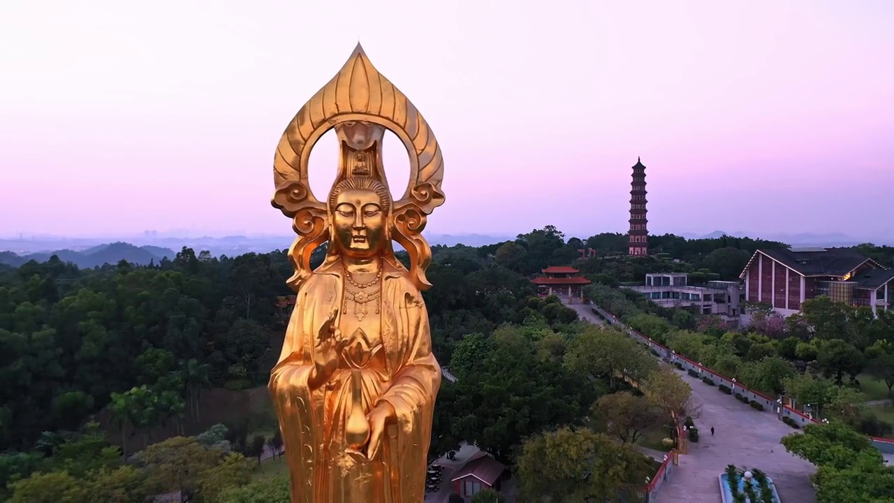 广州莲花山望海观音2视频素材