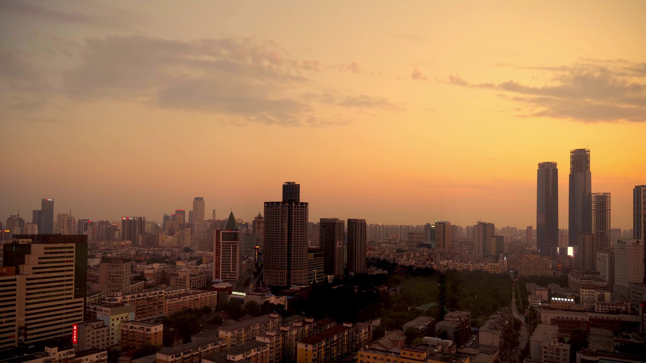 城市夕阳视频素材