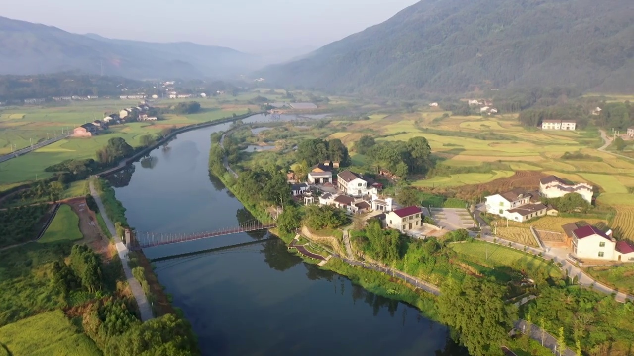 浏阳小河乡网红坝景点（二）视频素材