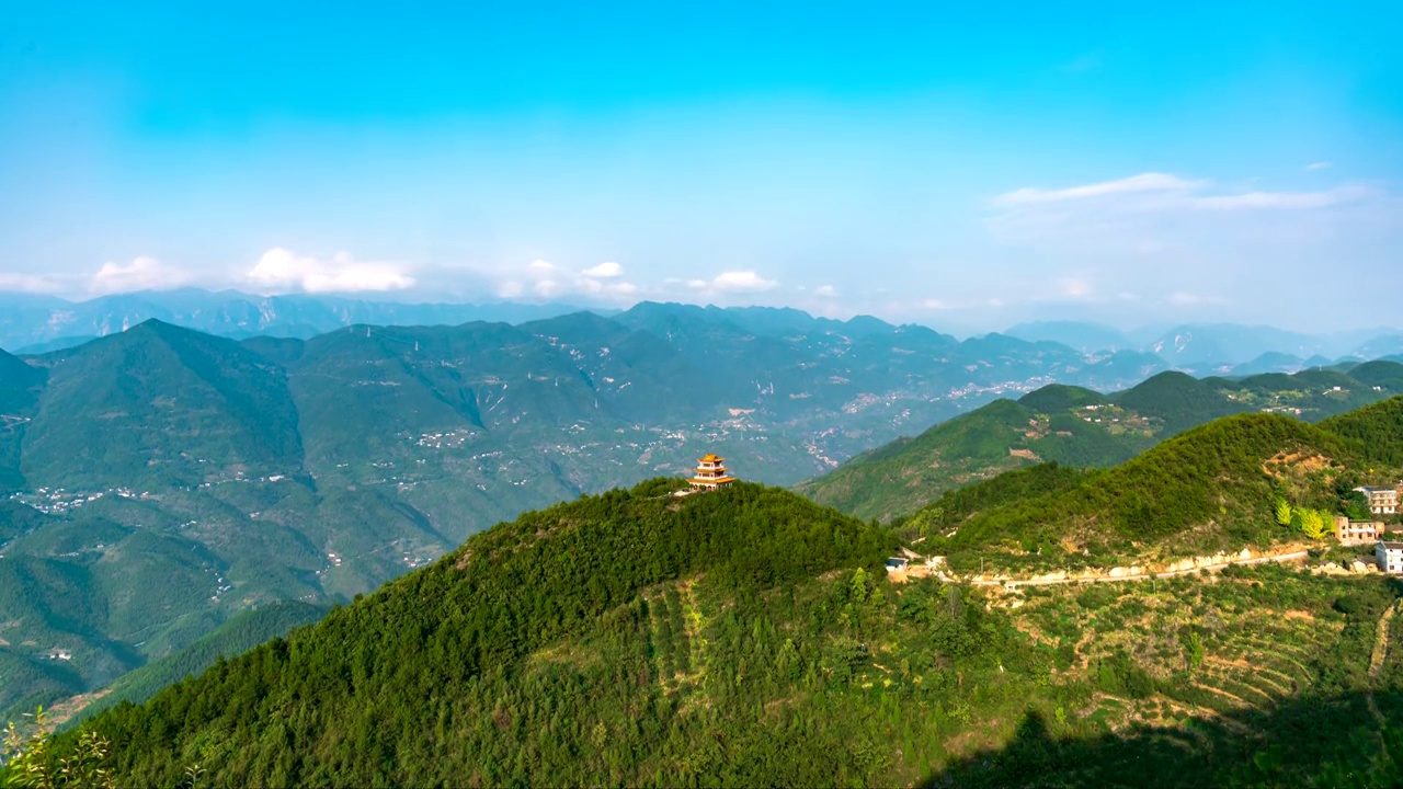 重庆巫溪云台寺风光延迟视频素材