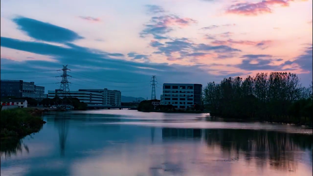 晚霞 夕阳 丁达尔光视频素材