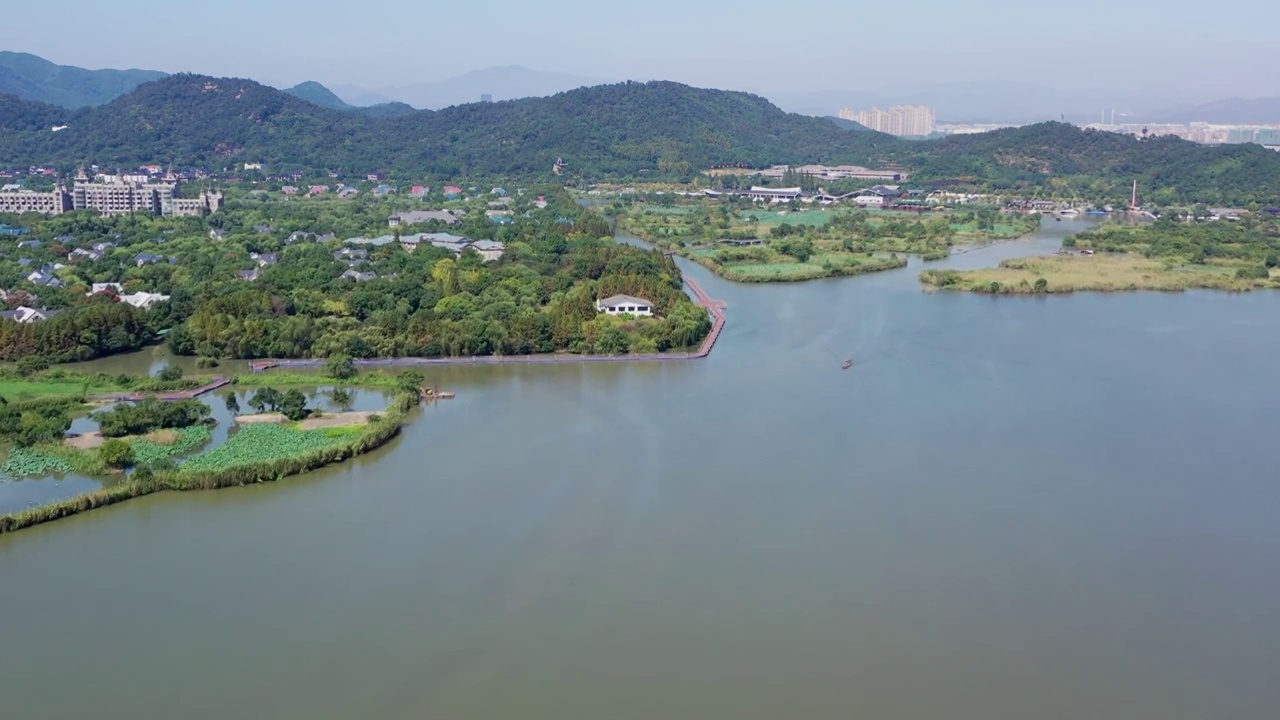 浙江德清县下渚湖国家湿地公园视频素材