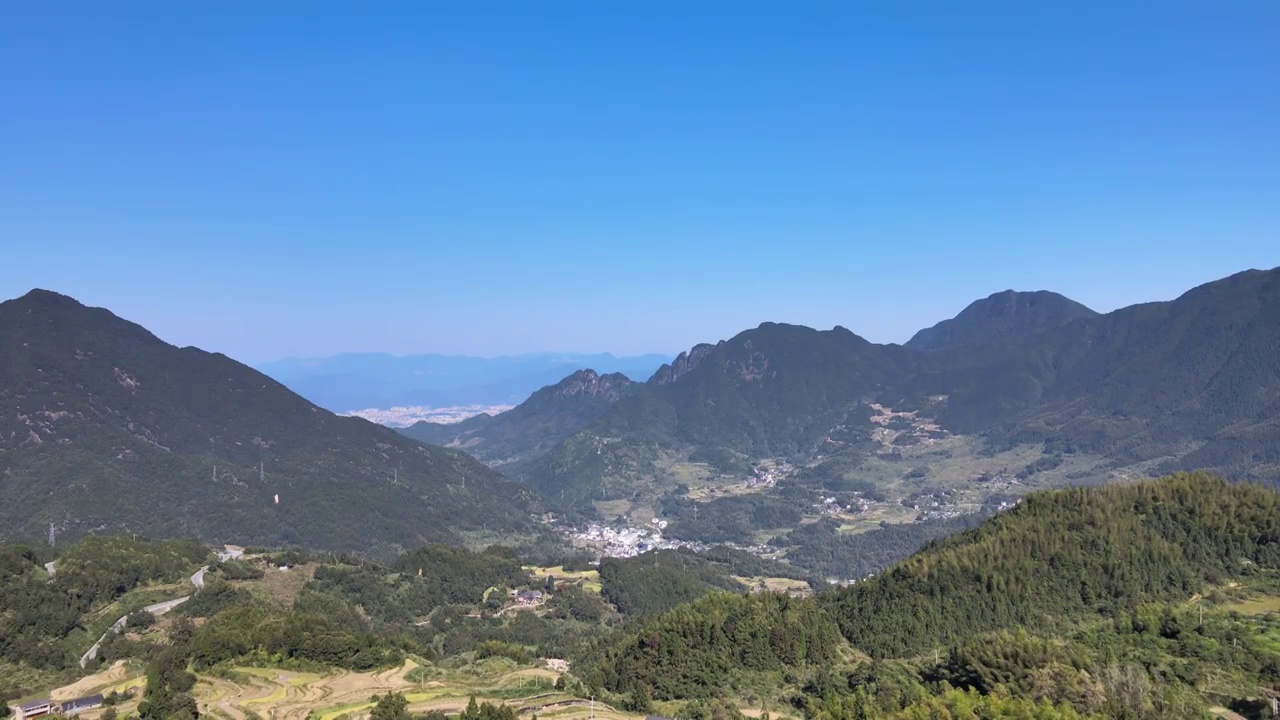 浙江丽水云和梯田山区风光大疆航拍视频素材