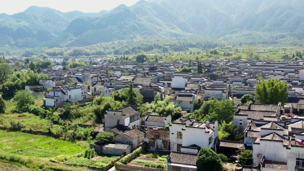 安徽黄山市南屏古村视频素材