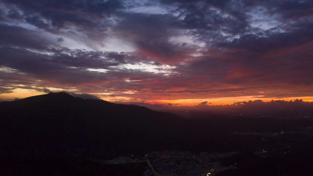 深圳南山西丽日出火烧云延时视频下载