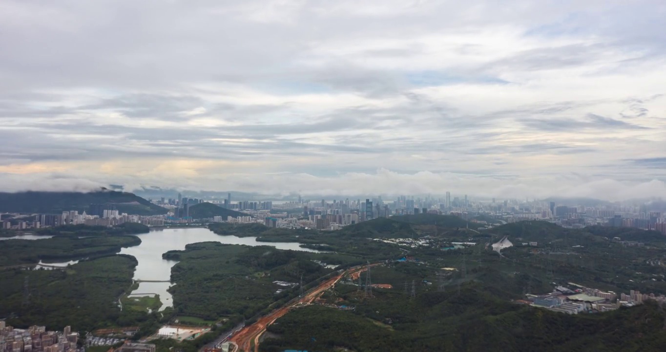 深圳南山西丽雨后云海延时视频下载