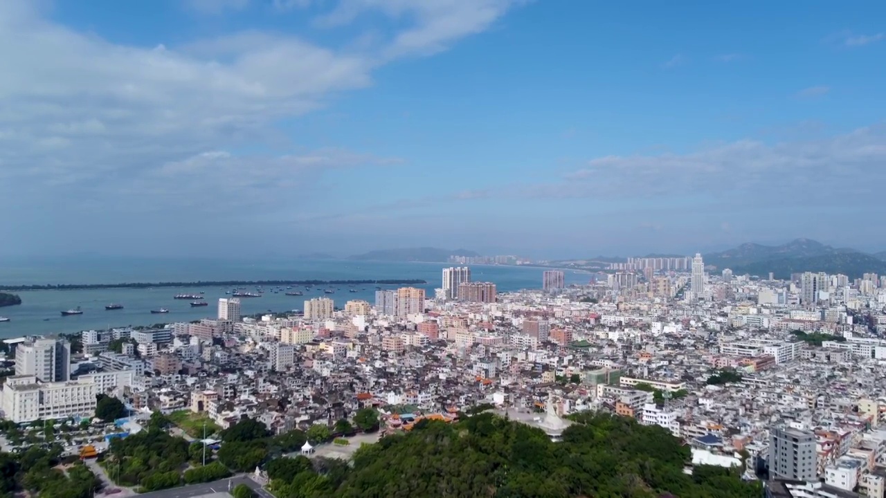 广东省汕尾城区风景航拍视频视频素材