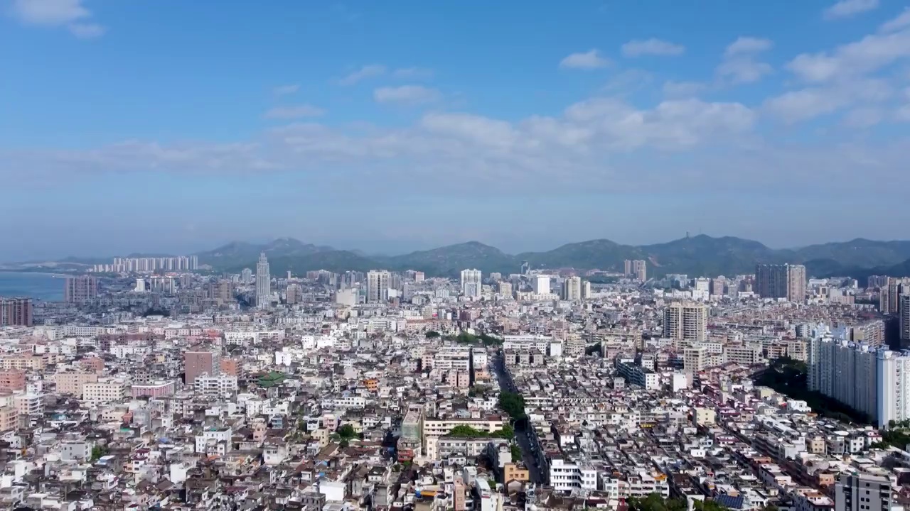 广东省汕尾城区风景航拍视频视频素材