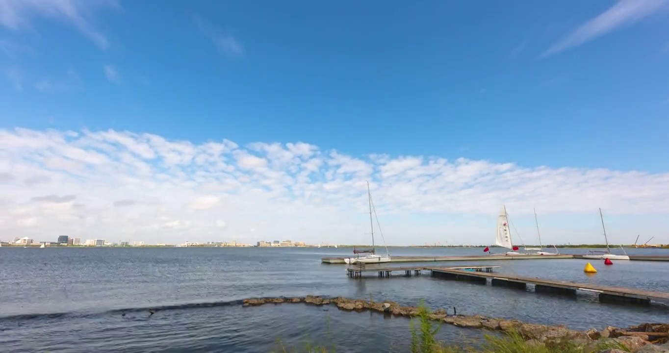 上海市浦东新区临港新城滴水湖景区视频素材