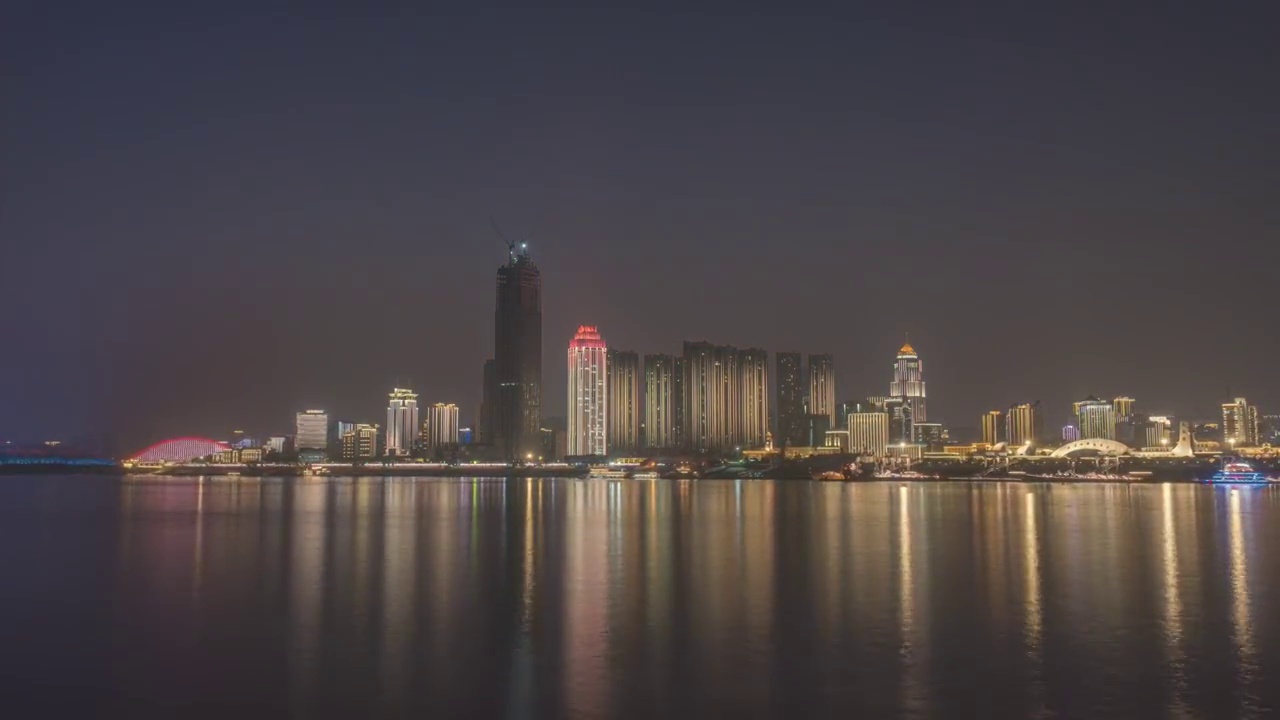 武汉城市夜景延时视频素材