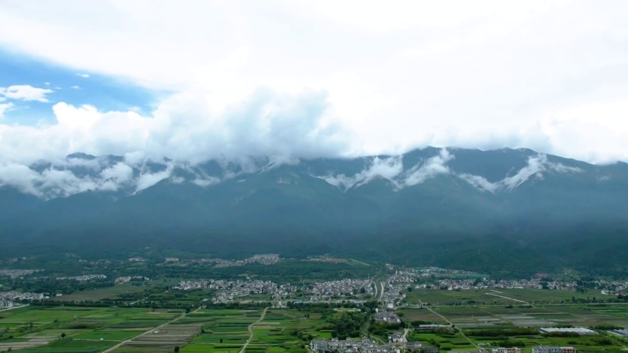 云南苍山无人机延时视频素材