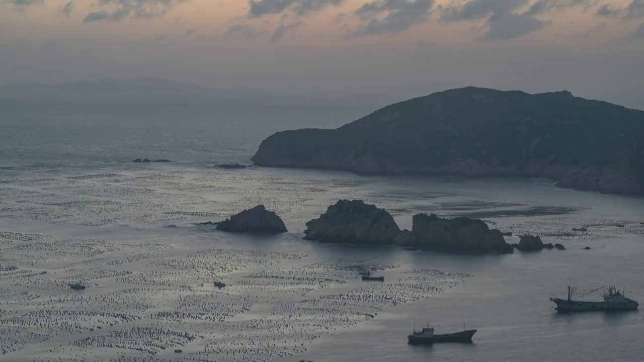 浙江，舟山，嵊泗，枸杞岛，山海奇观，海上牧场，日落视频下载