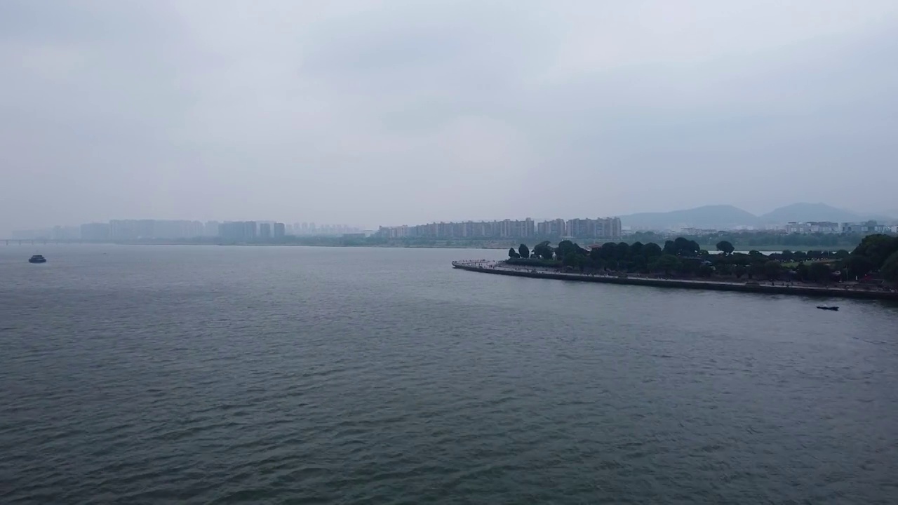 长沙市 岳麓区 橘子洲头 橘子洲景区 湘江 问天台视频素材