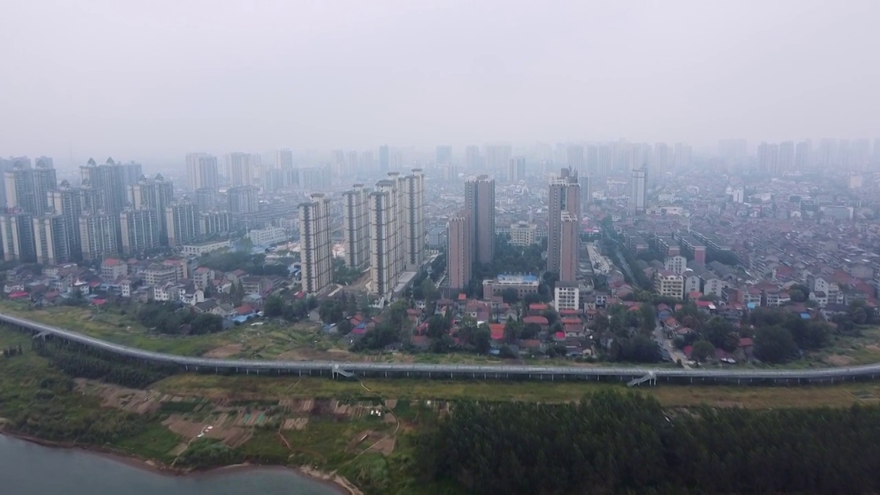 常德市 武陵区 沅安路 沅江 武陵大桥 善卷路视频素材