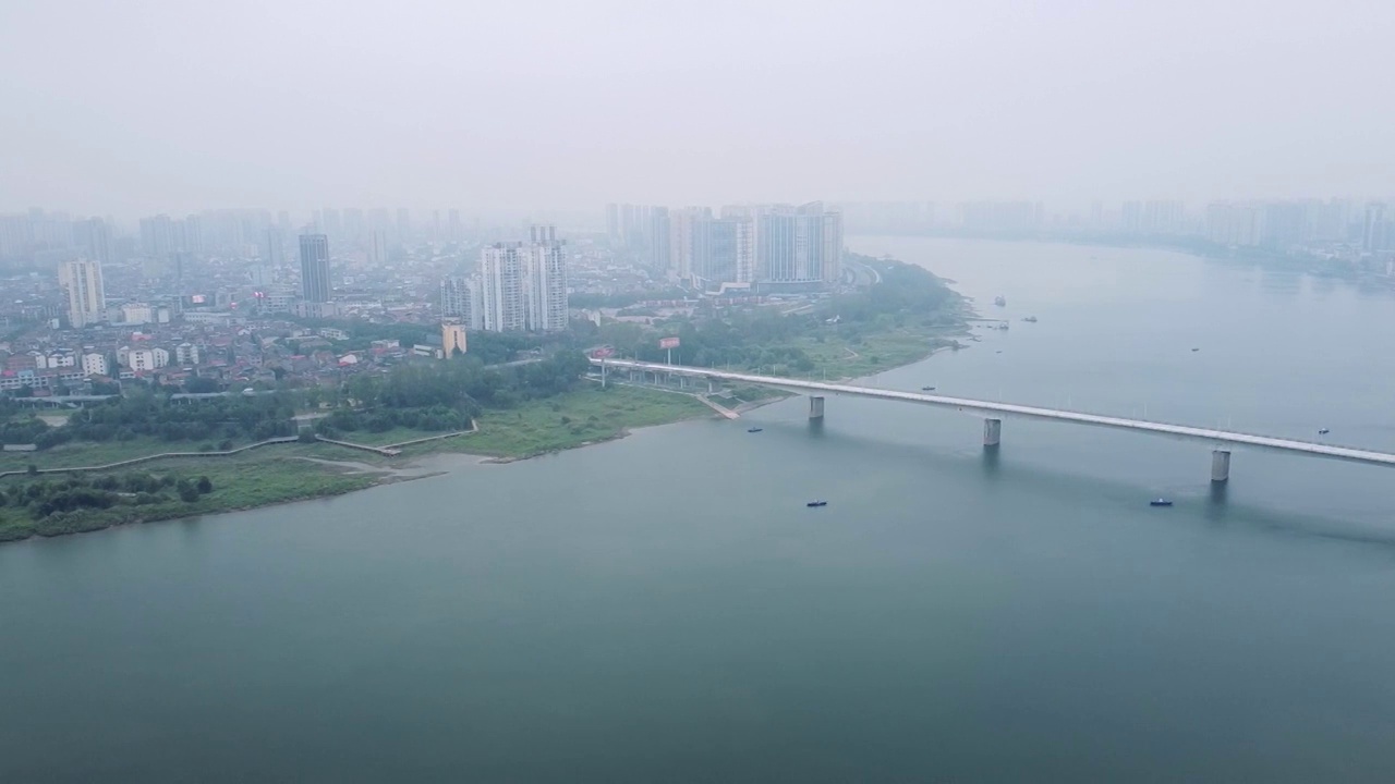 常德市 武陵区 沅安路 沅江 武陵大桥 善卷路视频素材