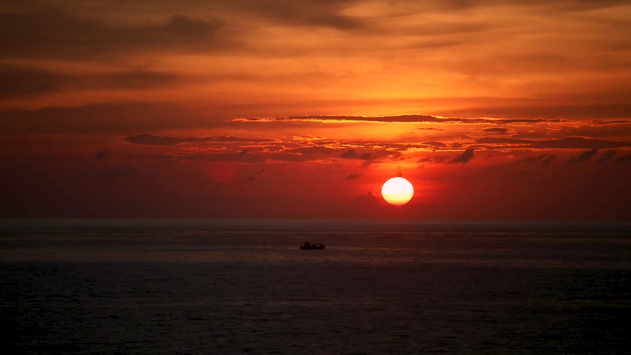 海边日落视频素材