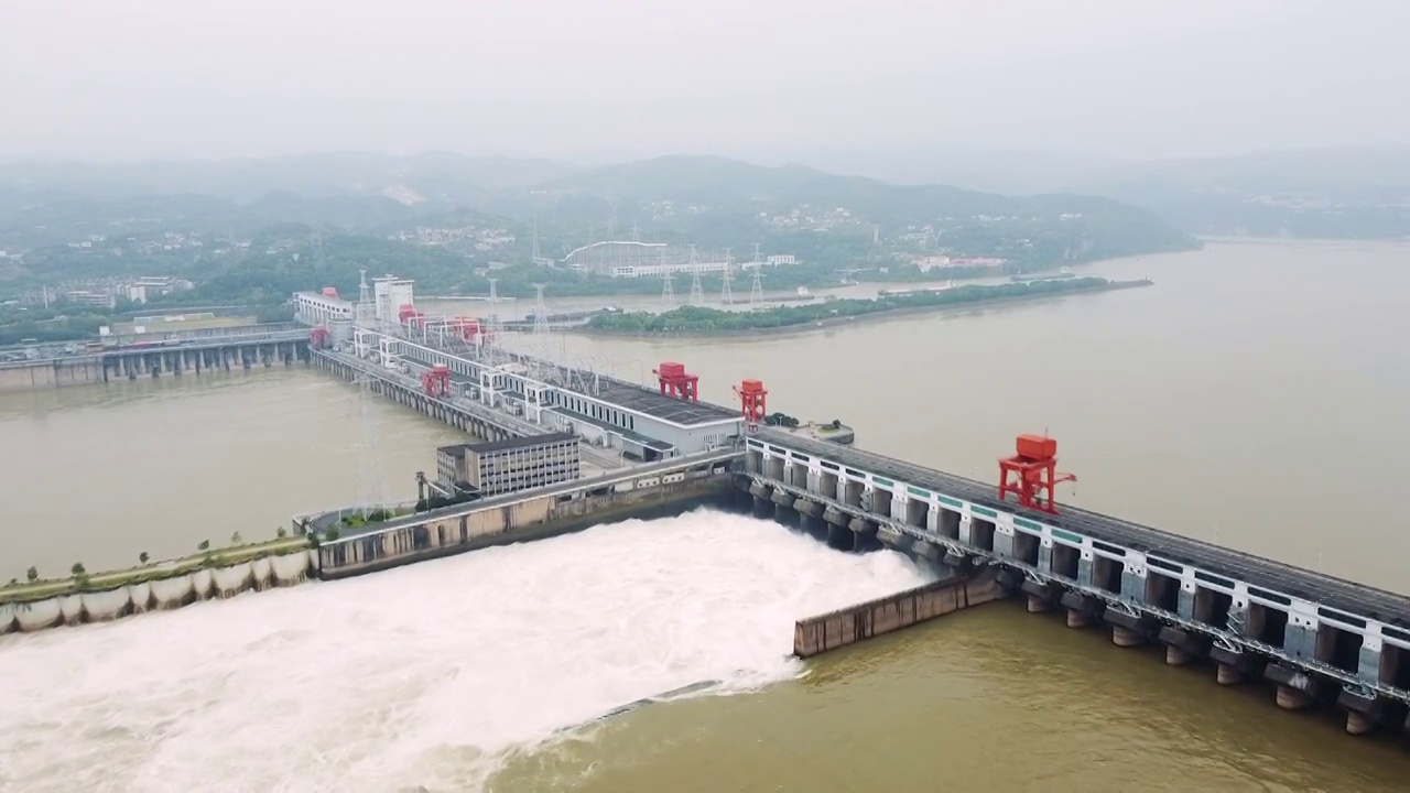 宜昌市 西陵区 葛洲坝船闸景区 葛洲坝 镇平路 长江 水坝视频素材