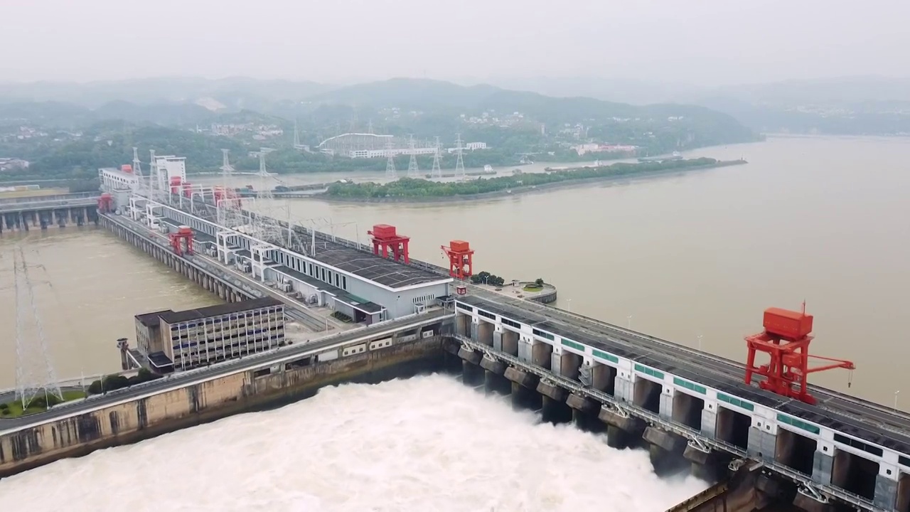 宜昌市 西陵区 葛洲坝船闸景区 葛洲坝 镇平路 长江 水坝视频素材