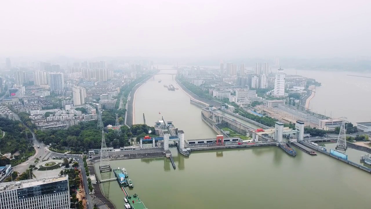 宜昌市 西陵区 葛洲坝船闸景区 葛洲坝 镇平路 长江 水坝视频素材