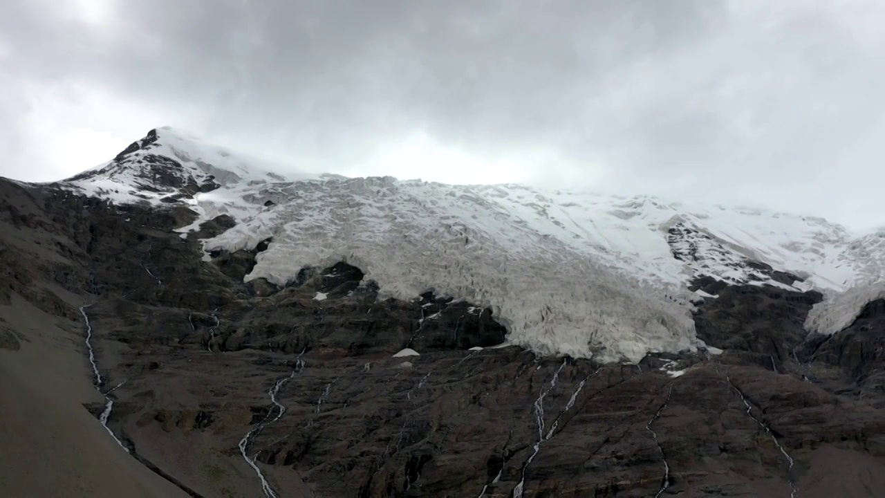 冰川，冰山，雪山，寒冷，高海拔，卡若拉冰川，极端地形，高原视频素材