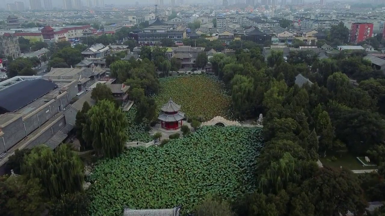 保定市 莲池区 裕华西路 莲池南大街 古莲花池 直隶总督署视频素材