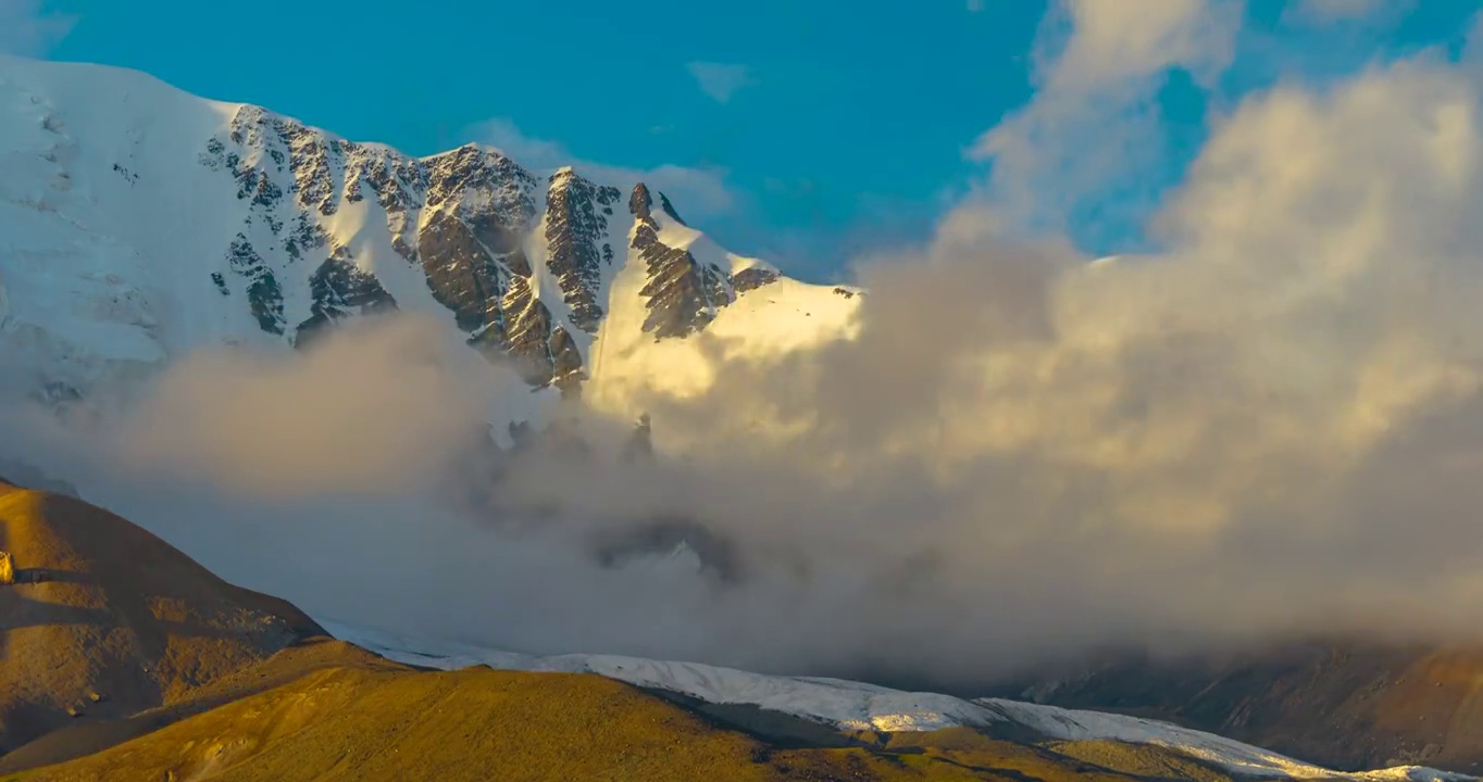 阿尼玛卿雪山延时视频素材