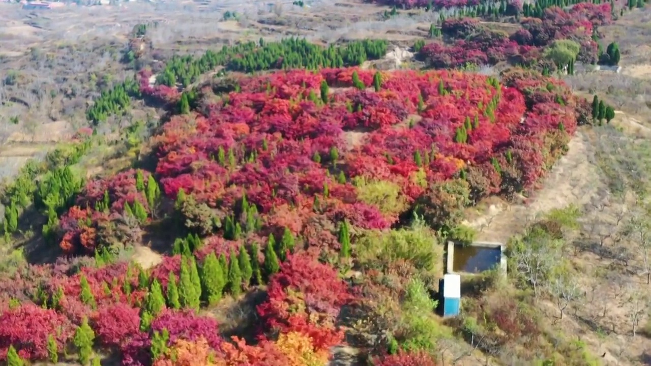 航拍济南锦绣川水库视频素材