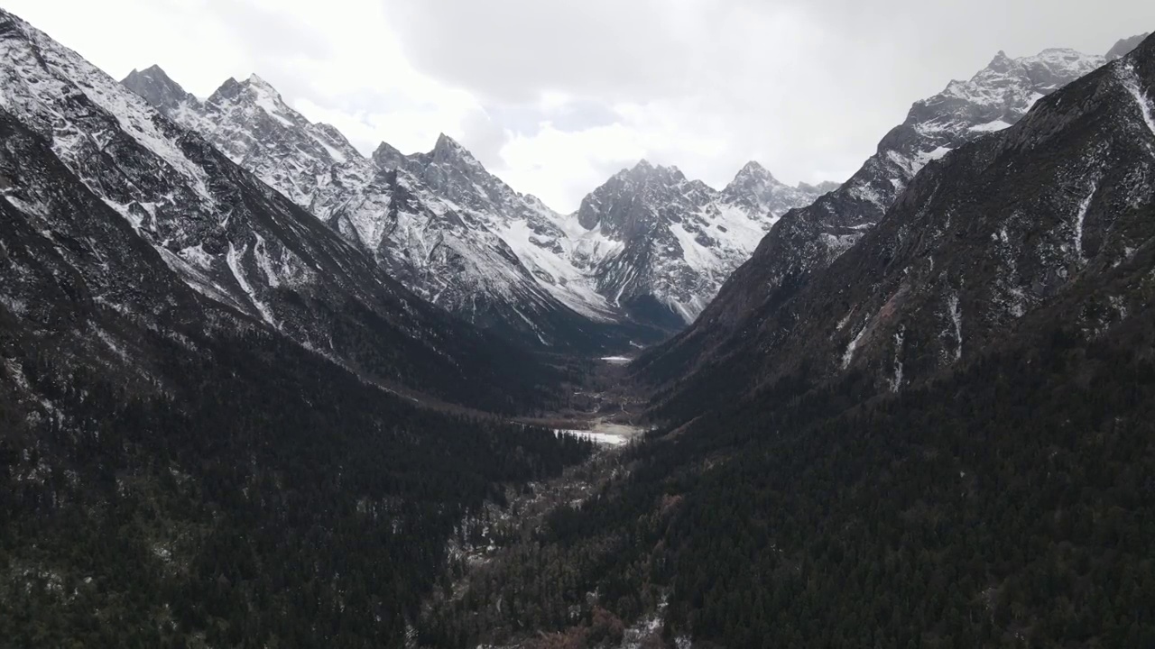 毕棚沟冬季雪景视频素材