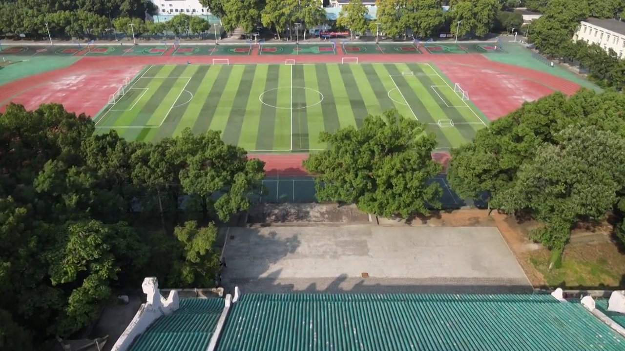 武汉大学桂圆操场视频素材