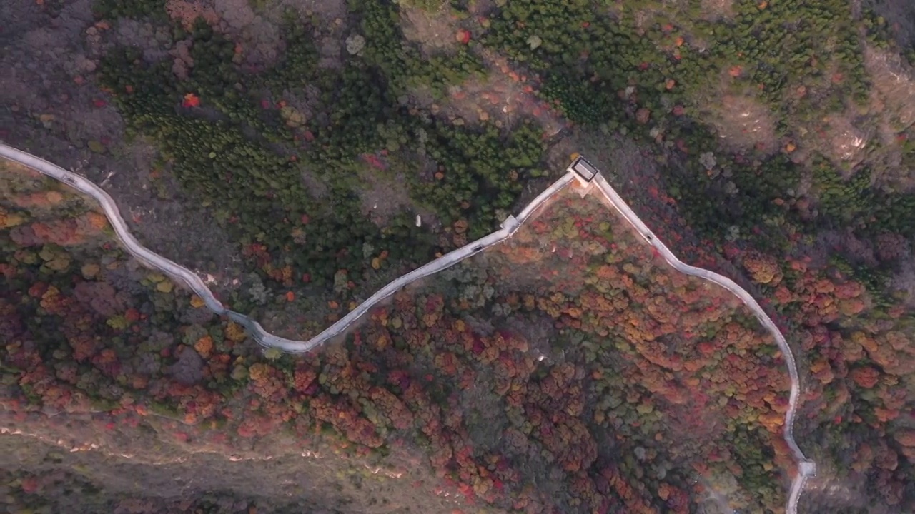 秋日北京八达岭长城视频素材