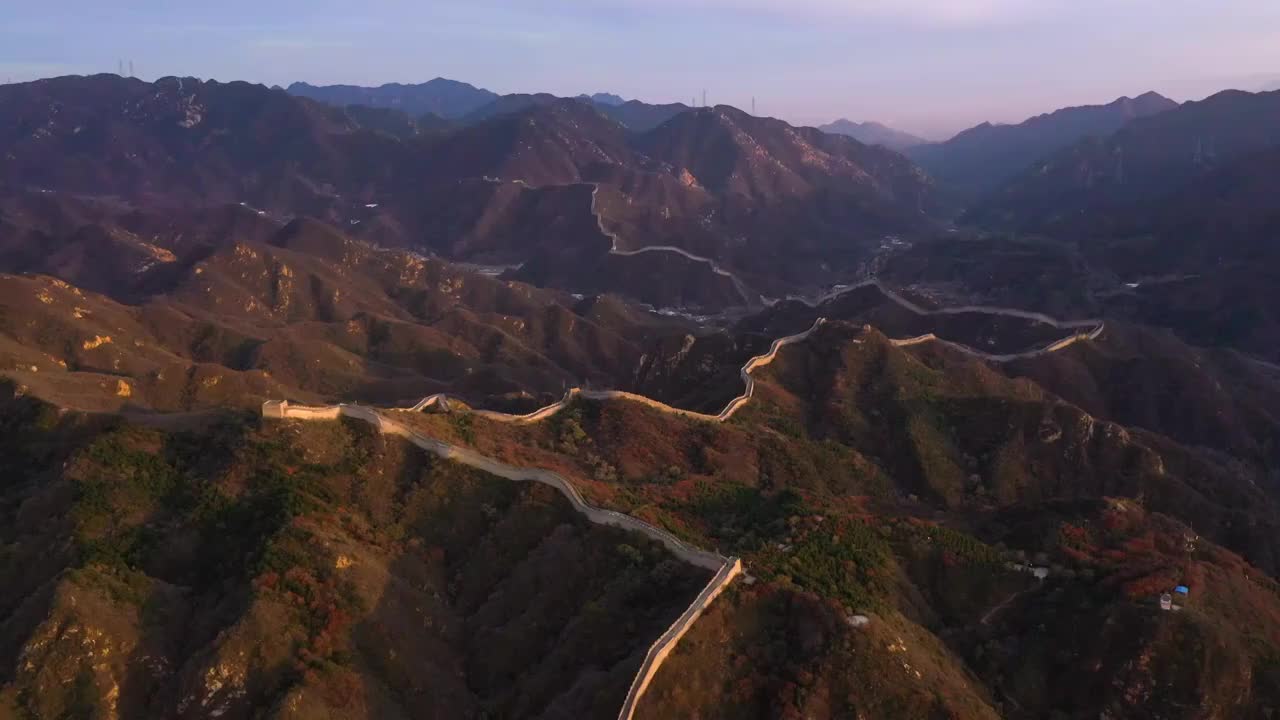 秋日北京八达岭长城视频素材