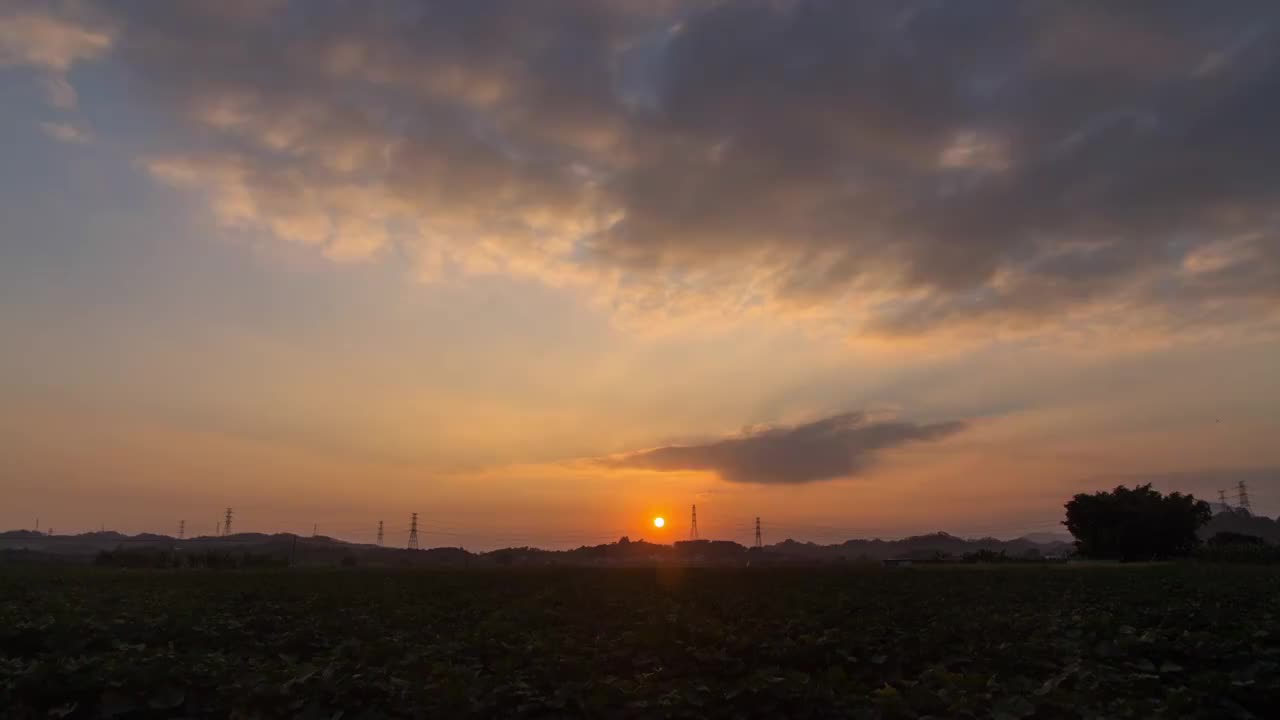 天空日落延时视频视频素材