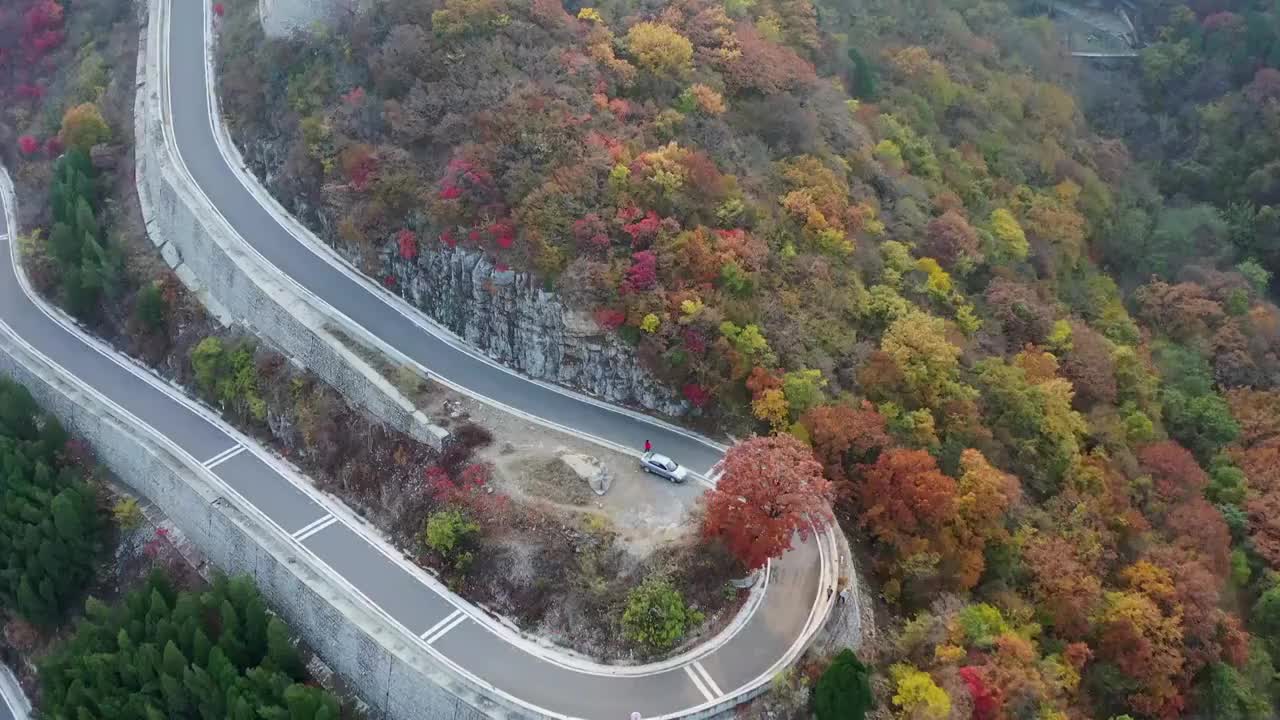 山东青州市仰天山九龙盘秋色视频素材