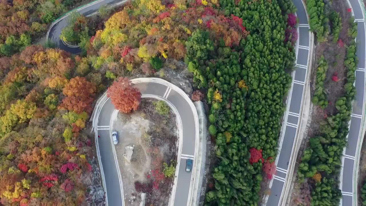 山东青州市仰天山九龙盘秋色视频素材