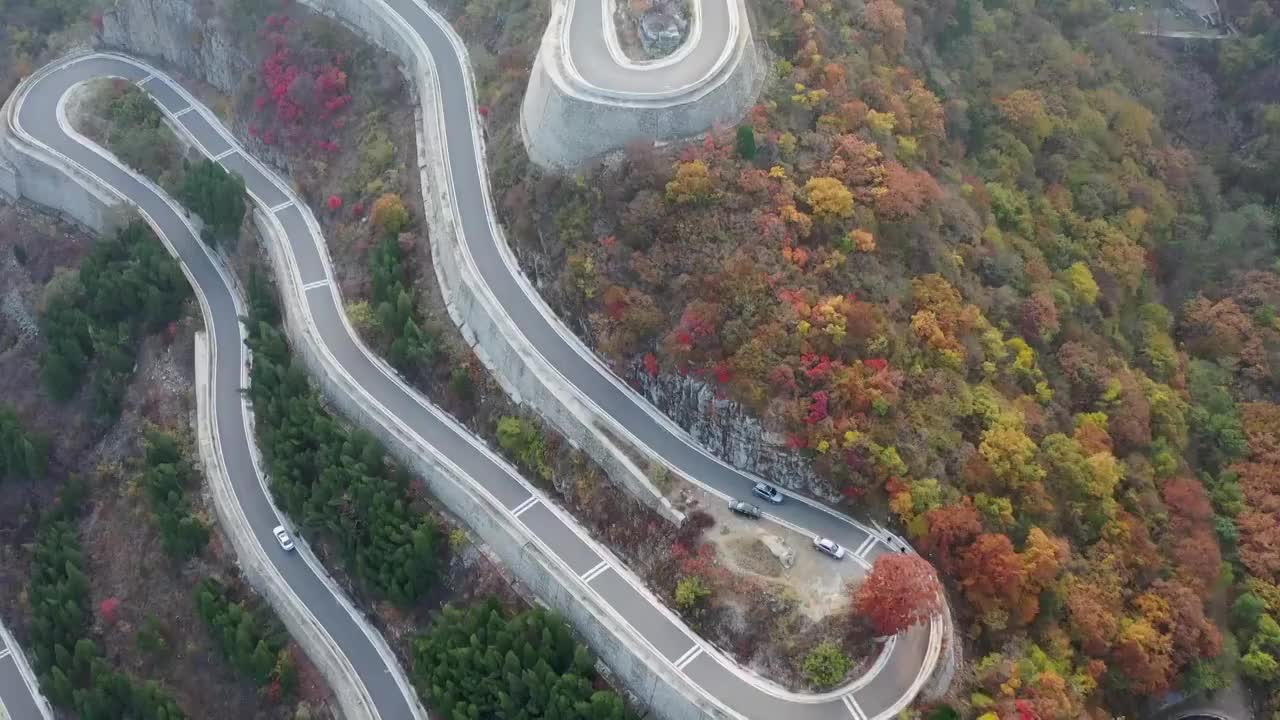 山东青州市仰天山九龙盘秋色视频素材