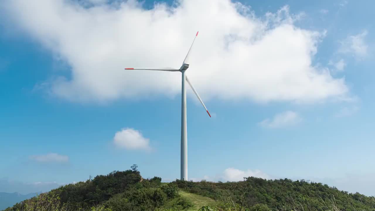 4k风力发电站延时摄影视频素材