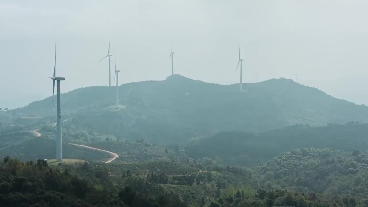 4k风力发电站延时摄影视频素材