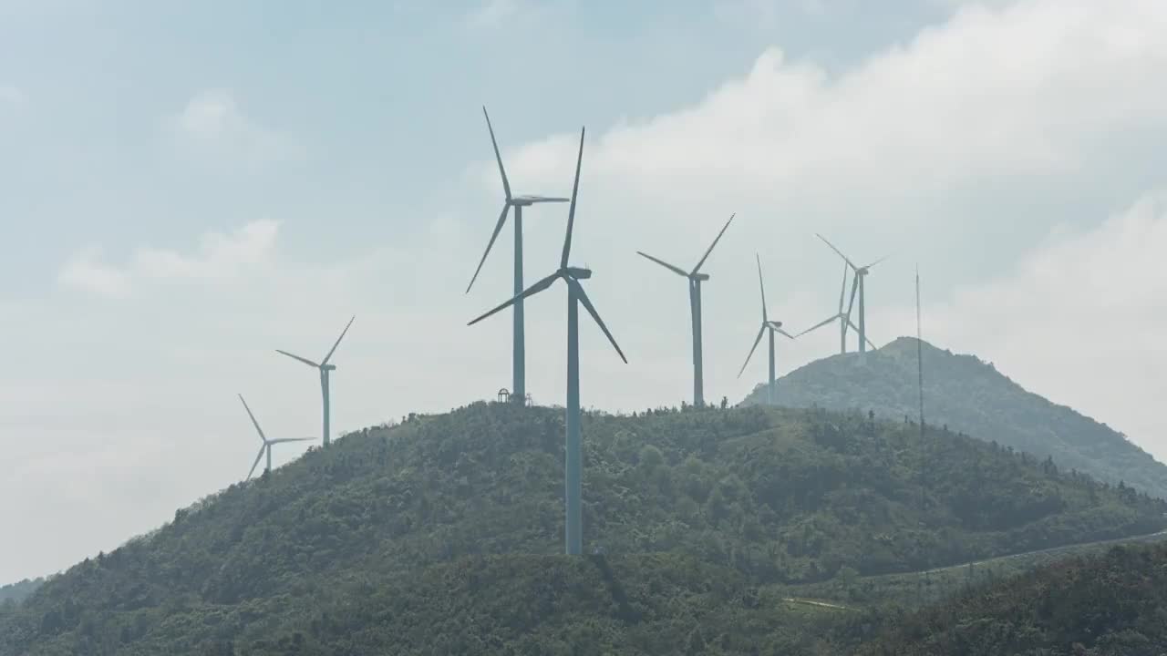 4k风力发电站延时摄影视频素材