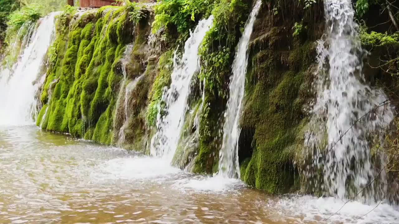 河北平山沕沕水瀑布视频素材