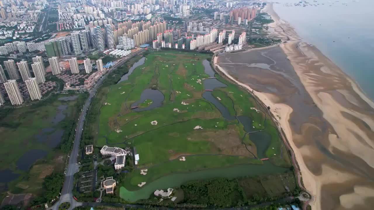 广西北海航拍城市风光视频素材