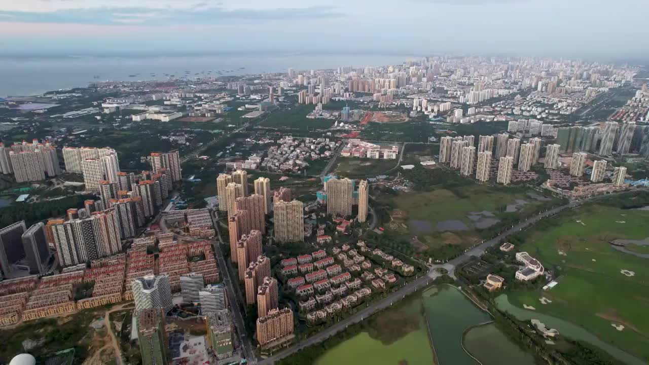 广西北海航拍城市风光视频素材