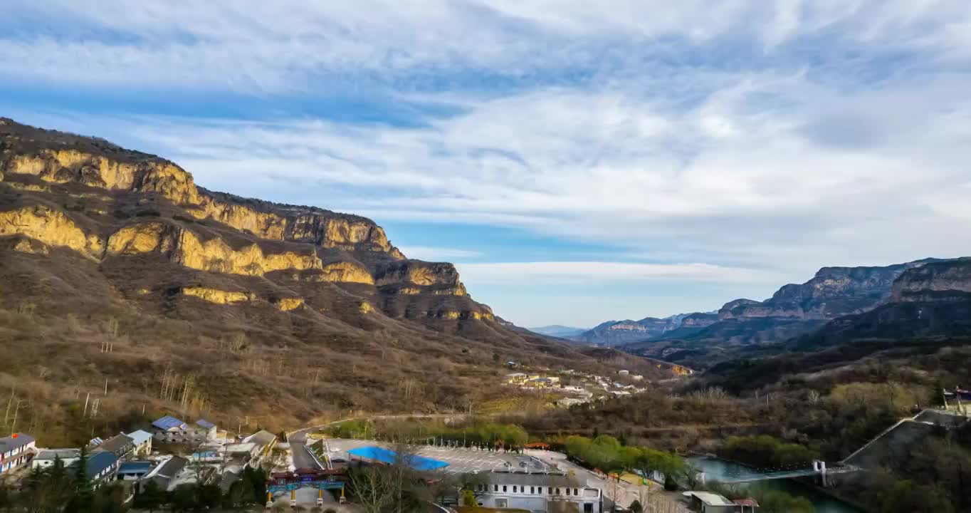 航拍石家庄天桂山延时视频素材