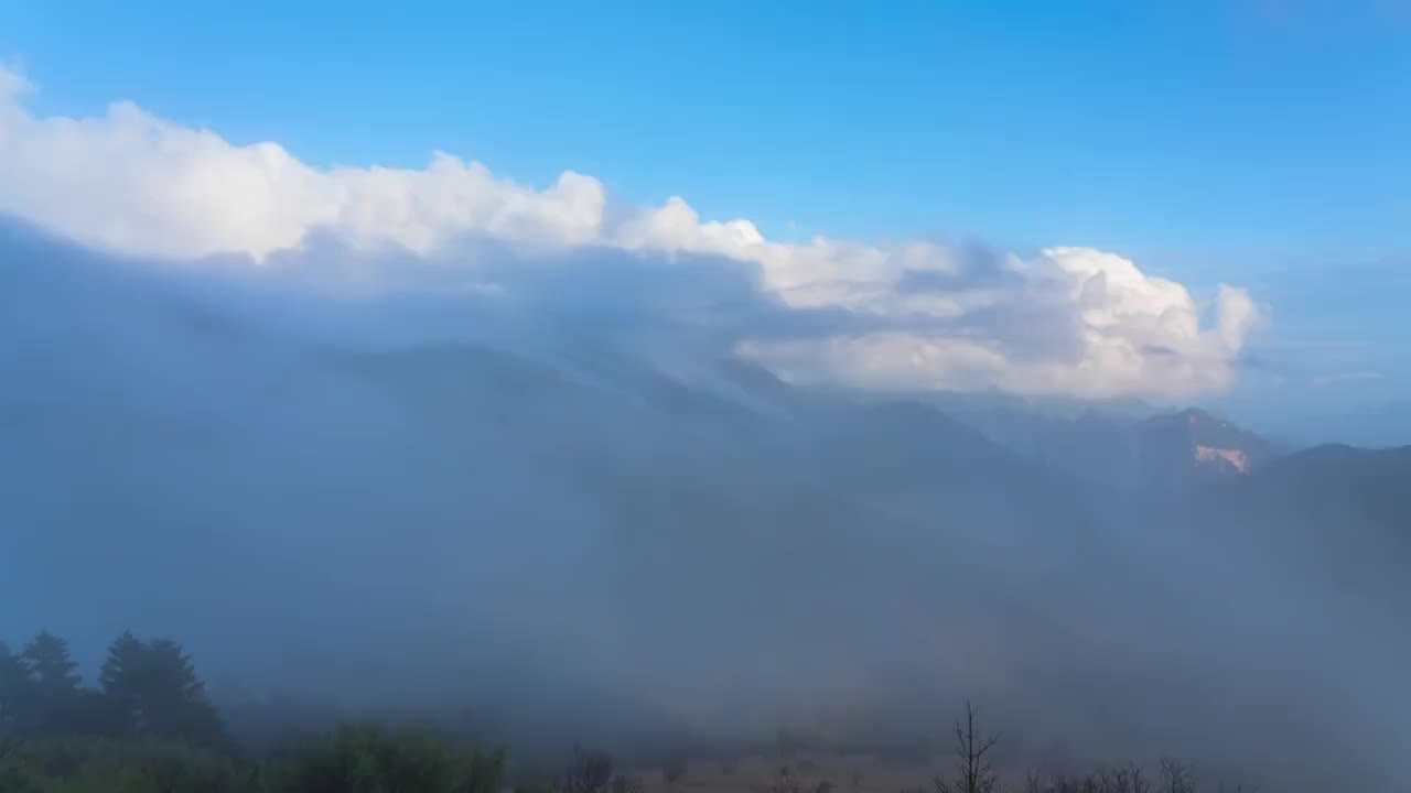 神农架神农顶云海夕照延时摄影视频素材