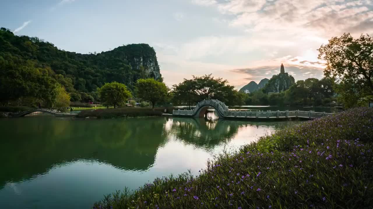 桂林穿山塔山视频素材