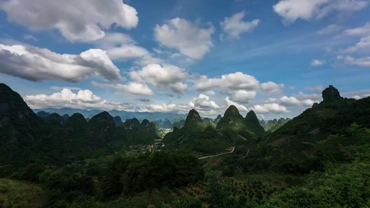 桂林大嶺頭延時视频素材