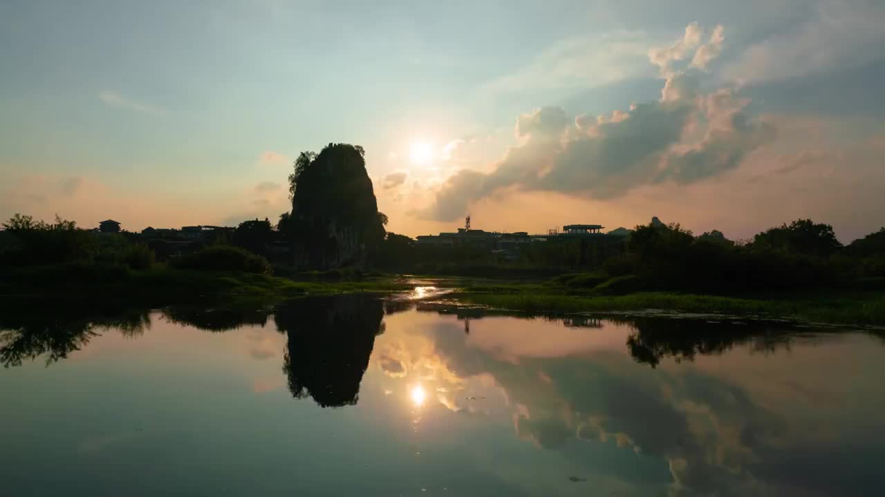 桂林伏波山延時视频素材