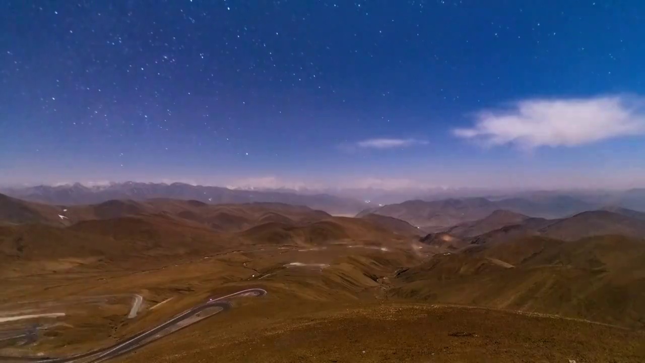 西藏日喀则：喜马拉雅山的延时视频视频素材